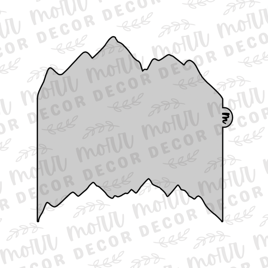 Mountain Cookie Stencil Edger | Mountain Landscape Cookie Stencils | Fall Cookie Stencil Edger