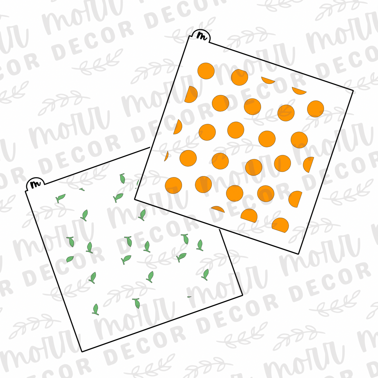 Cutie Orange 2-Part Cookie Stencil