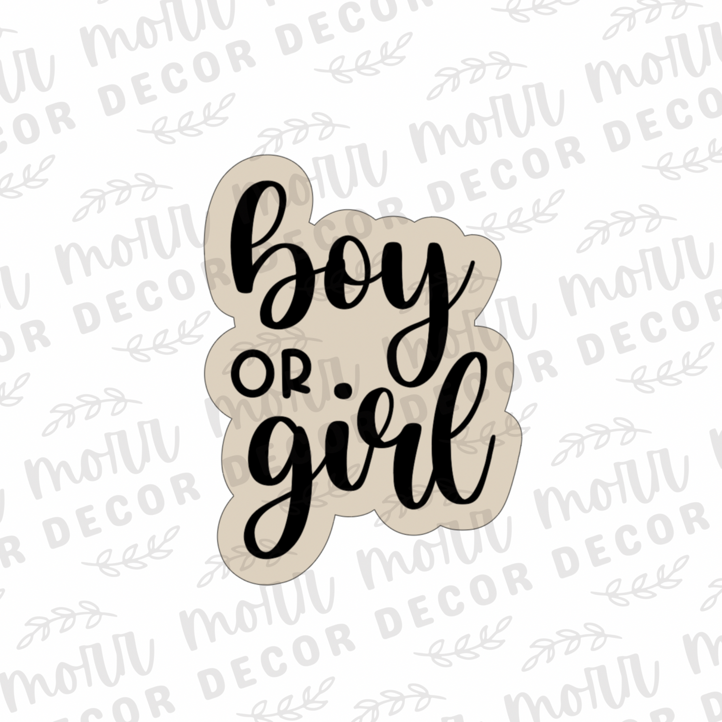 Boy or Girl Cookie Cutter + Cookie Stencil Combo