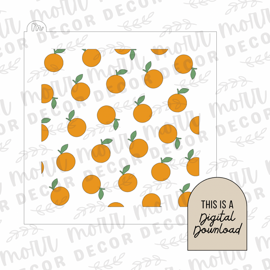 Cutie Orange 2-Part Cookie Stencil DIGITAL DOWNLOAD