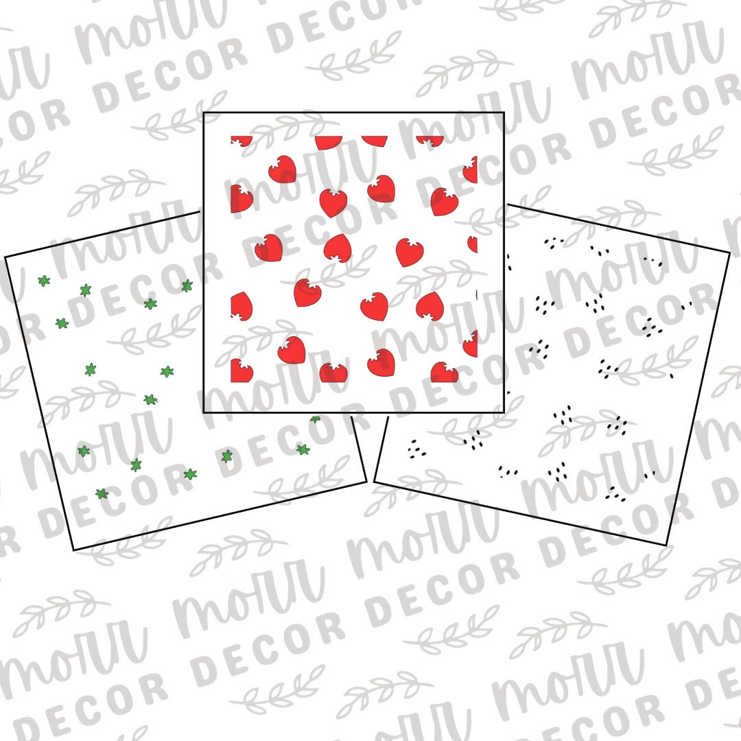 Strawberry 3-Part Cookie Stencil