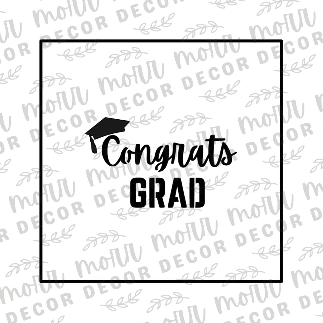 Graduation Cookie Stencil | Congratulations Cookie Stencil | Congrats Cookie Stencil