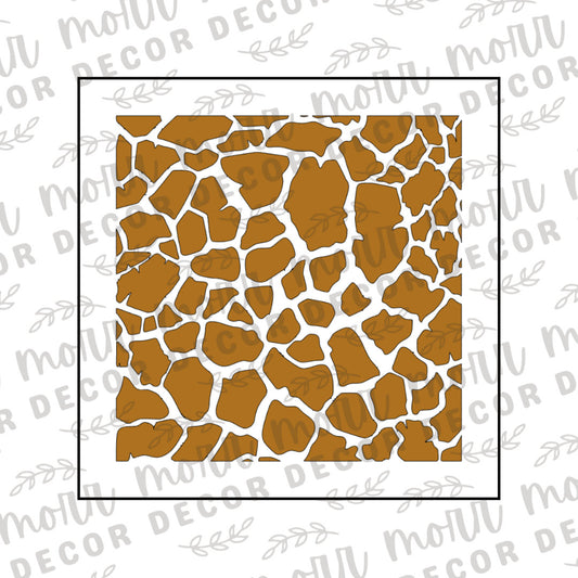 Giraffe Print Cookie Stencil
