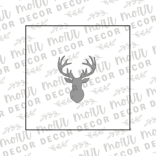 Reindeer Head Cookie Stencil