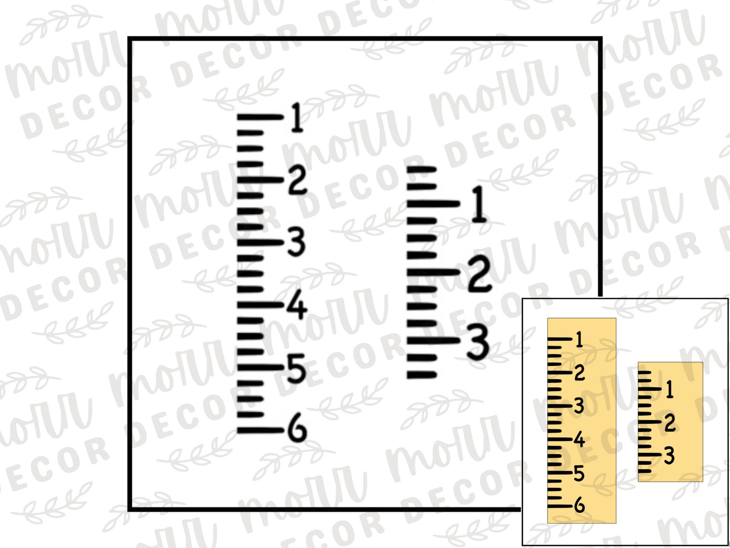 Ruler Cookie Stencil | Back to School Cookie Stencil