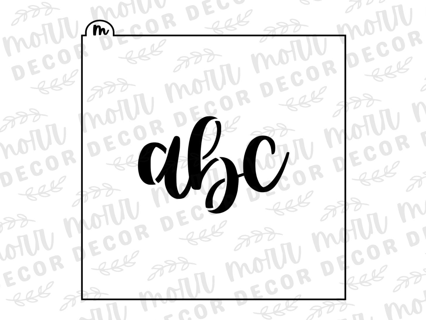 ABC Cookie Cutter + Cookie Stencil Combo | Back to School Cookie Cutters | Teacher Appreciation Cookie Cutters