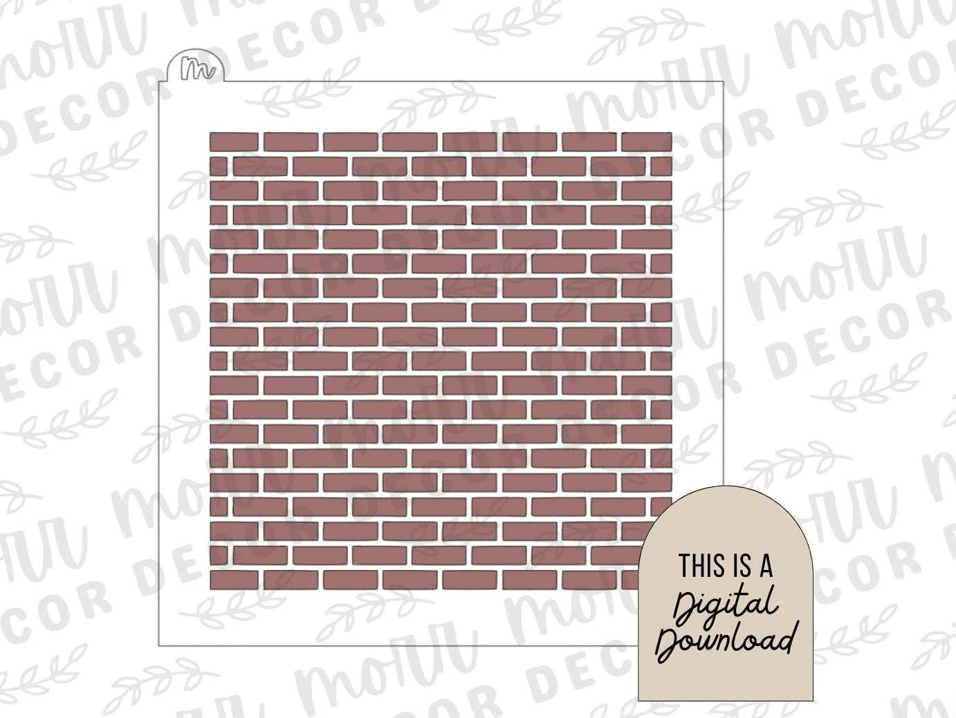 Bricks Cookie Stencil DIGITAL DOWNLOAD | Cookie Stencil Digital Download | Stencil SVG File