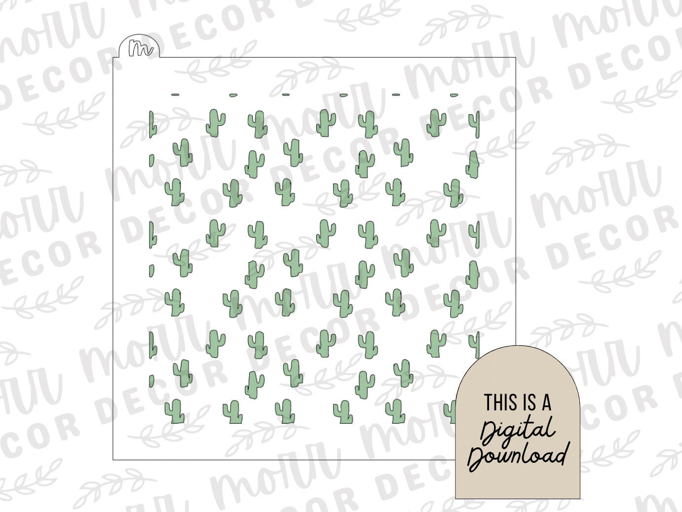 Cactus Cookie Stencil DIGITAL DOWNLOAD | Cookie Stencil Digital Download | Stencil SVG File