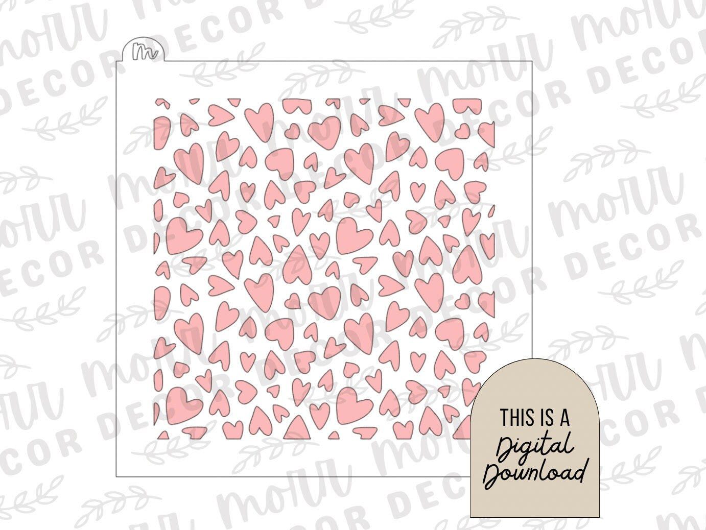 Boho Hearts Cookie Stencil DIGITAL DOWNLOAD | Cookie Stencil Digital Download | Stencil SVG File