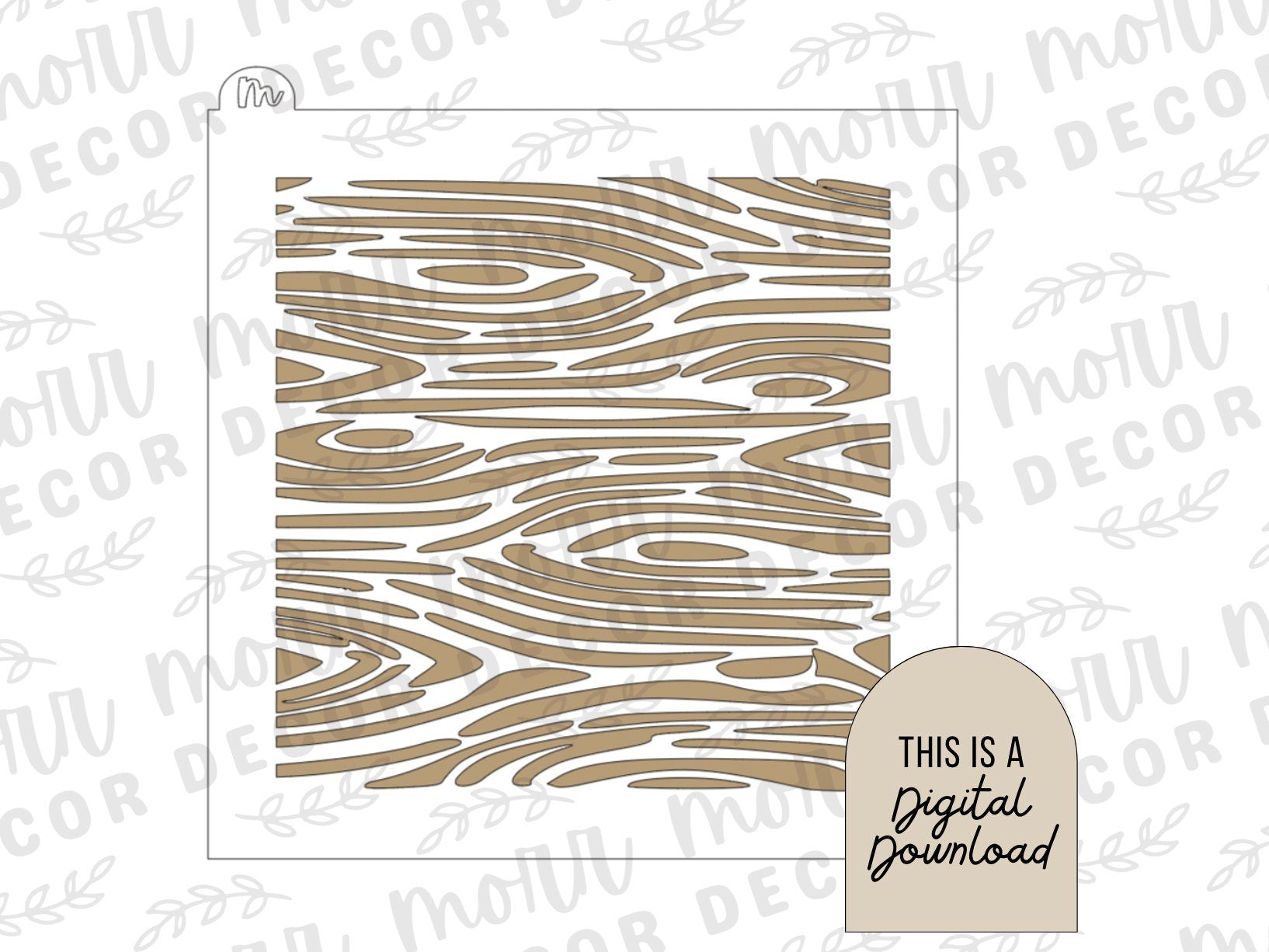 Woodgrain Cookie Stencil DIGITAL DOWNLOAD | Cookie Stencil Digital Download | Stencil SVG File