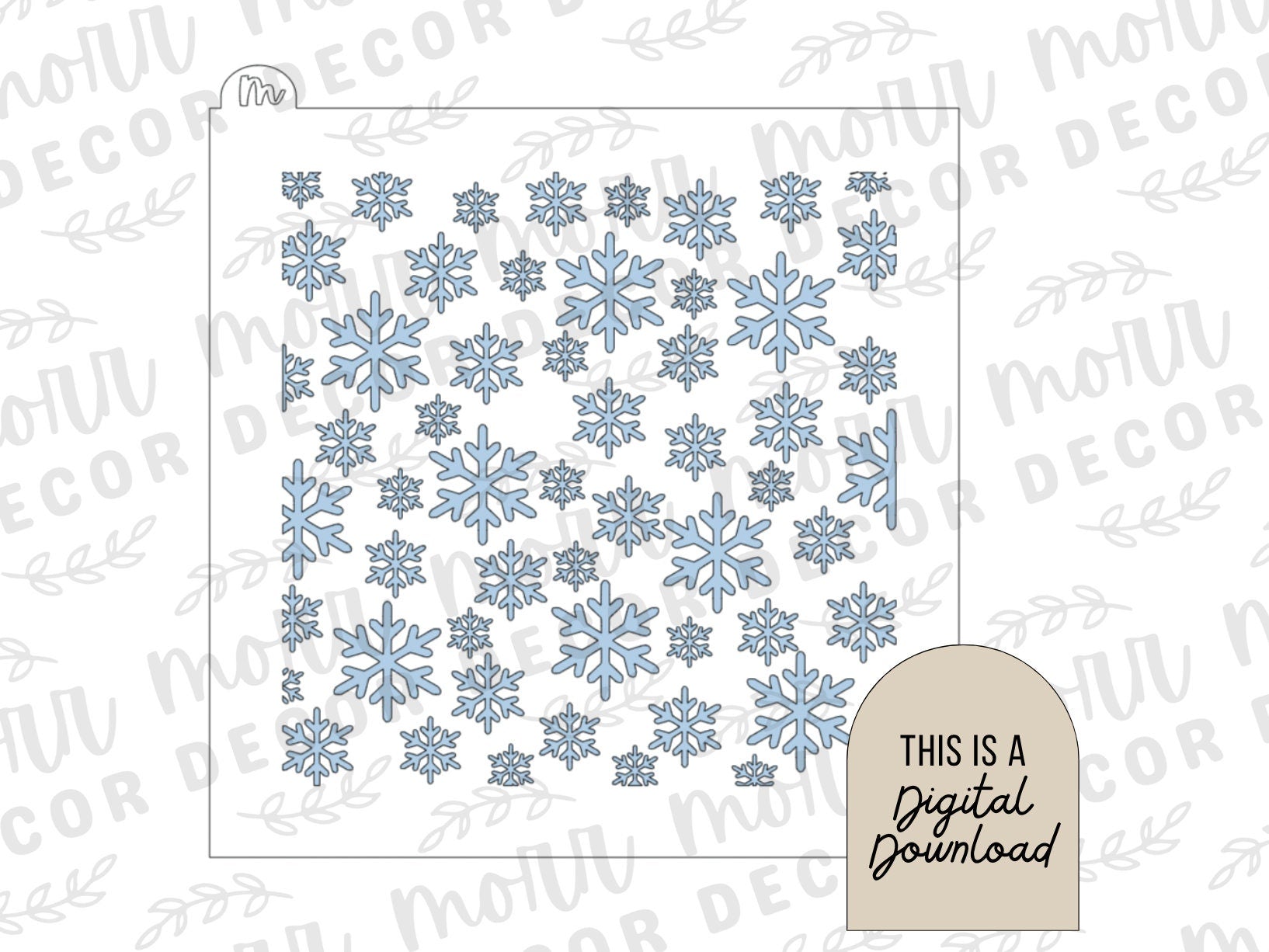 Snowflake Cookie Stencil DIGITAL DOWNLOAD | Cookie Stencil Digital Download | Stencil SVG File