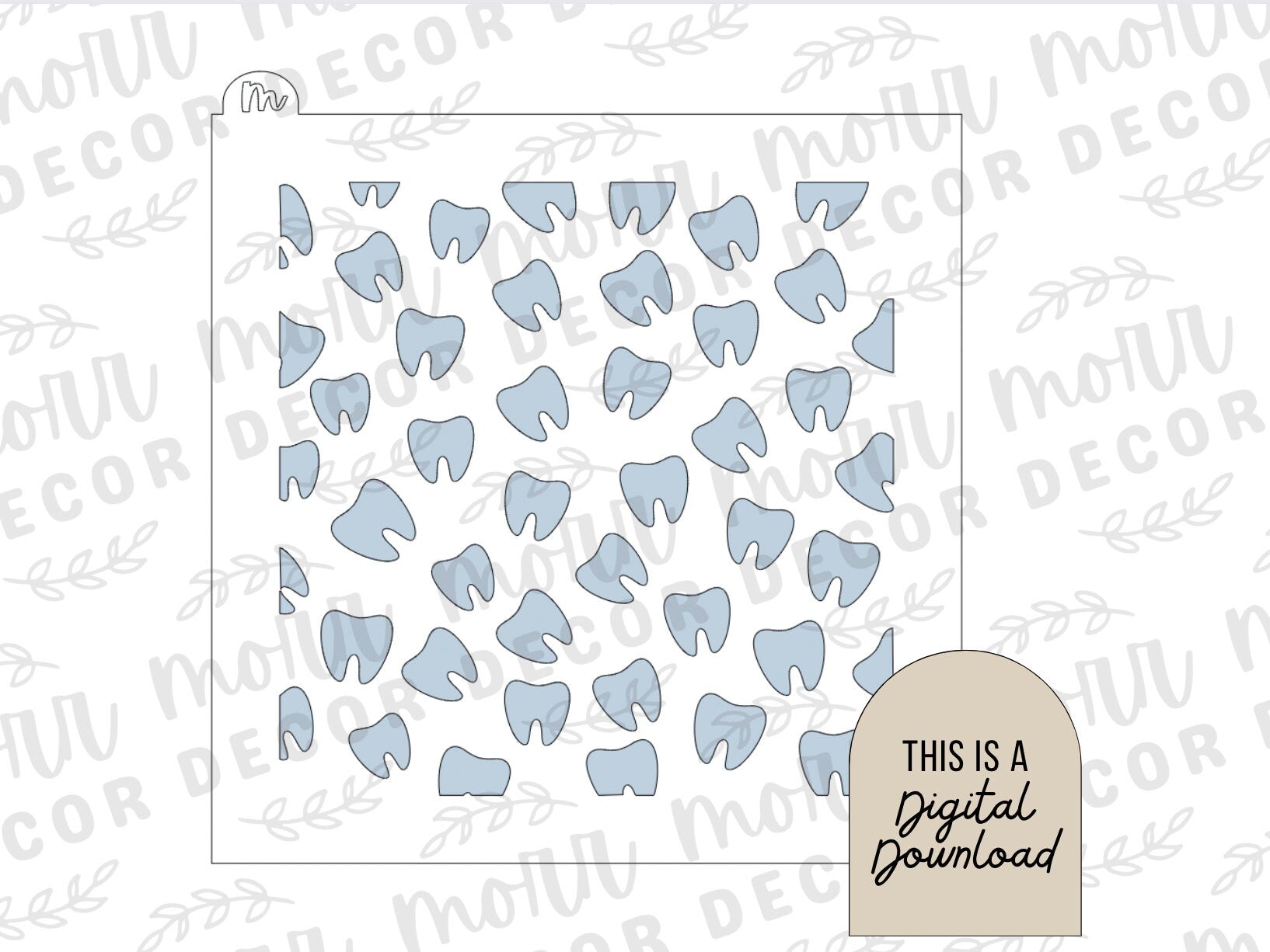 Tooth Lace Cookie Stencil DIGITAL DOWNLOAD | Cookie Stencil Digital Download | Stencil SVG File