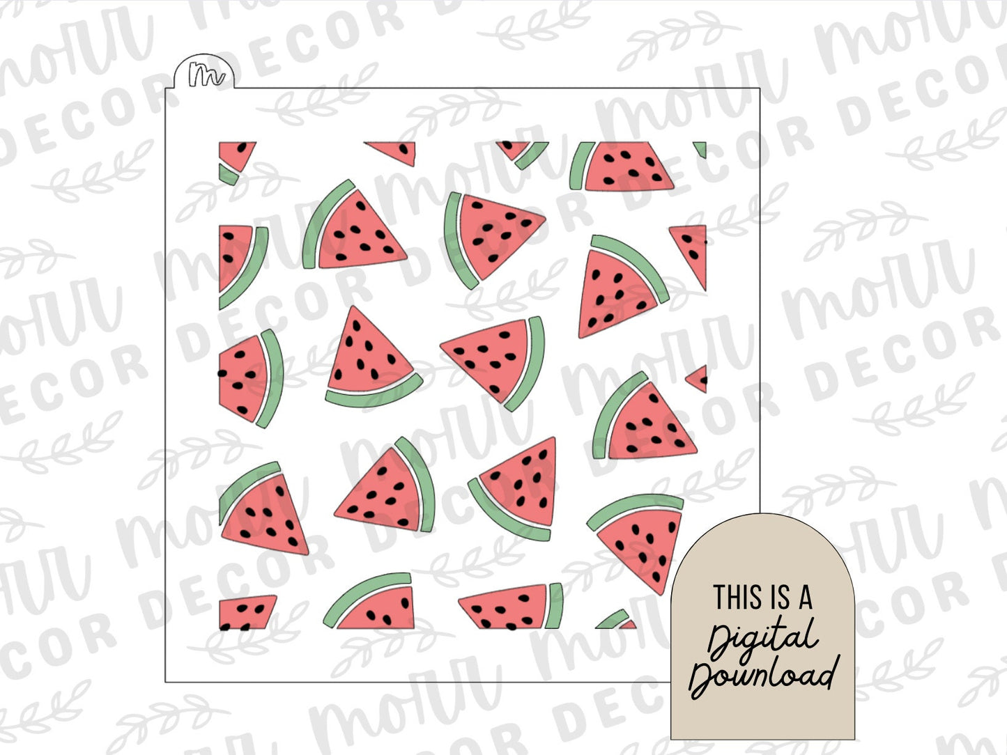 Watermelon 3-Part Cookie Stencil DIGITAL DOWNLOAD | Cookie Stencil Digital Download | Stencil SVG File