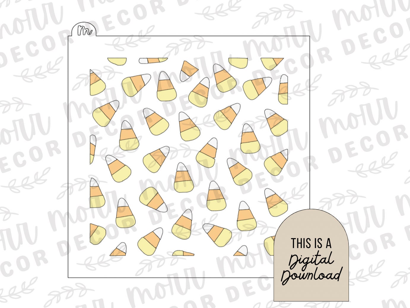 Candy Corn Cookie Stencil DIGITAL DOWNLOAD | Cookie Stencil Digital Download | Stencil SVG File