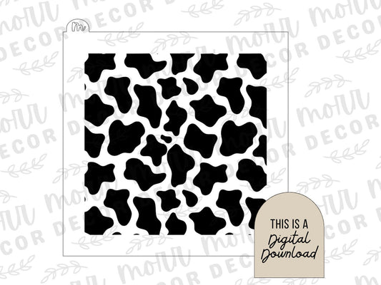 Cow Print Cookie Stencil DIGITAL DOWNLOAD | Cookie Stencil Digital Download | Stencil SVG File