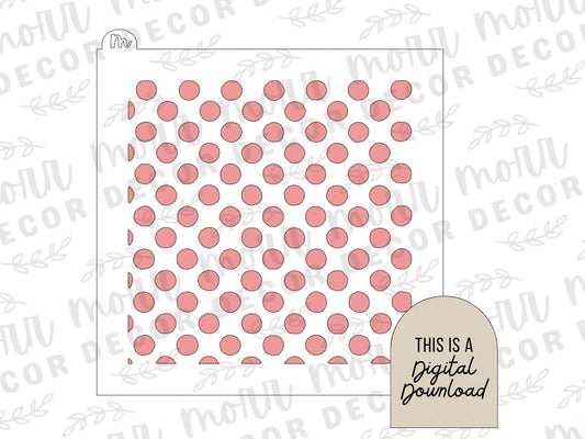 Polka Dot Cookie Stencil DIGITAL DOWNLOAD | Cookie Stencil Digital Download | Stencil SVG File