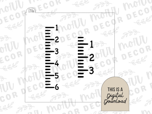 Ruler Cookie Stencil DIGITAL DOWNLOAD | Cookie Stencil Digital Download | Stencil SVG File