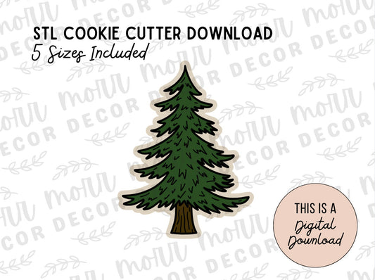 Pine Tree Cookie Cutter Digital Download | Fall STL File Download | Autumn Cookie Cutter File Download | Christmas Tree Cookie Cutter