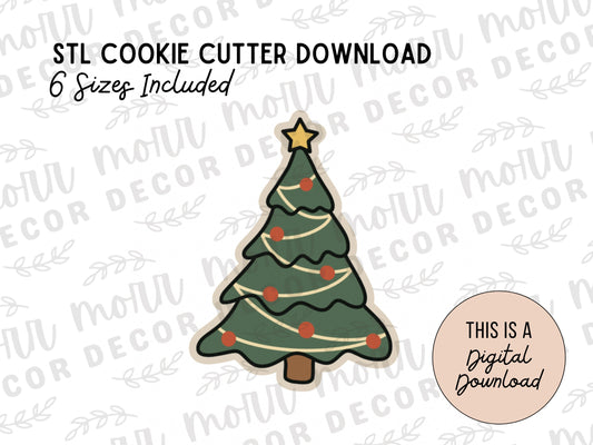 Christmas Tree Cookie Cutter Digital Download | Christmas STL File Download | Holiday Cookie Cutter File Download