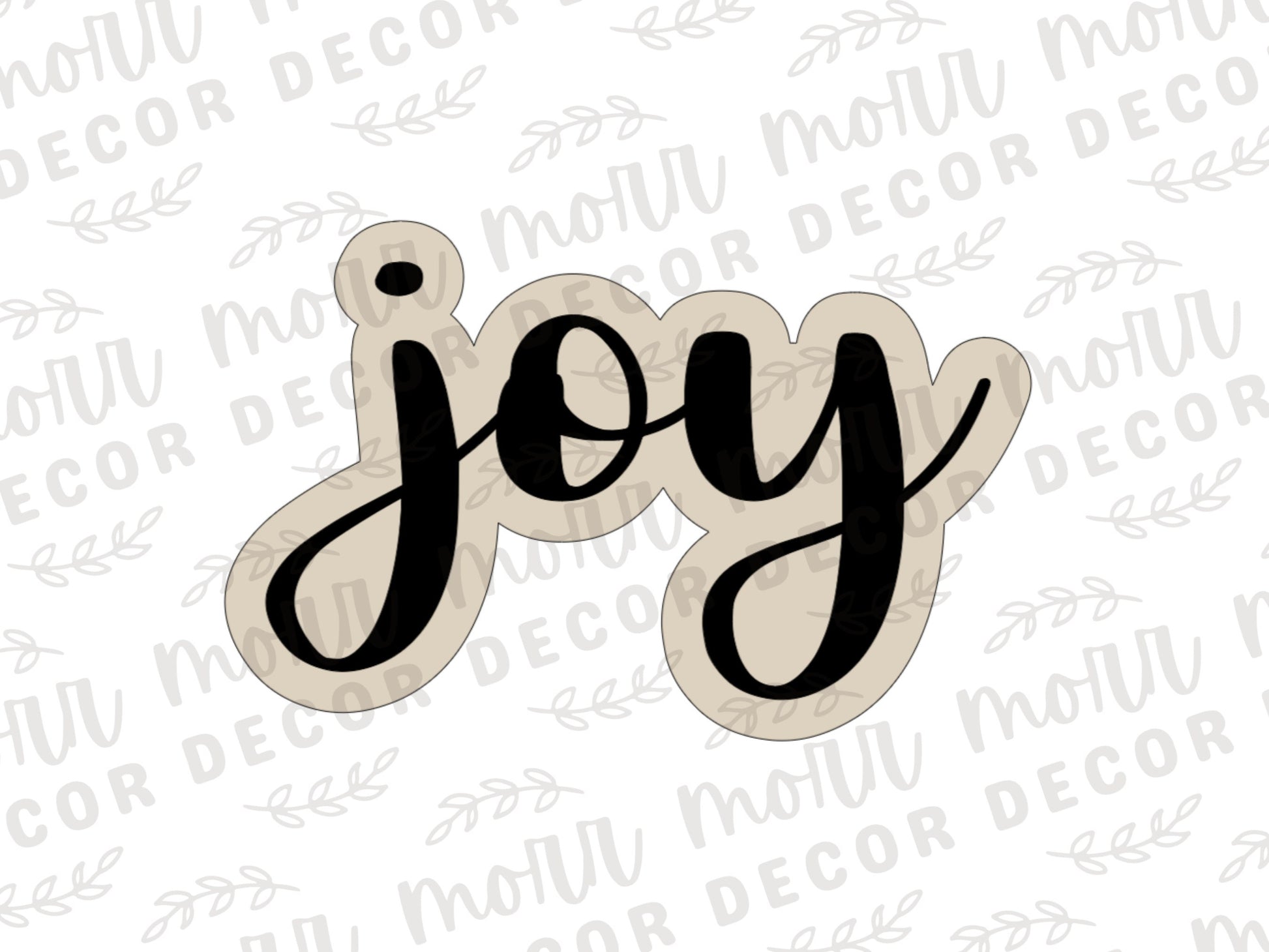 Joy Cookie Cutter + Cookie Stencil Combo  | Christmas Cookie Stencil | Christmas Cookie Cutter