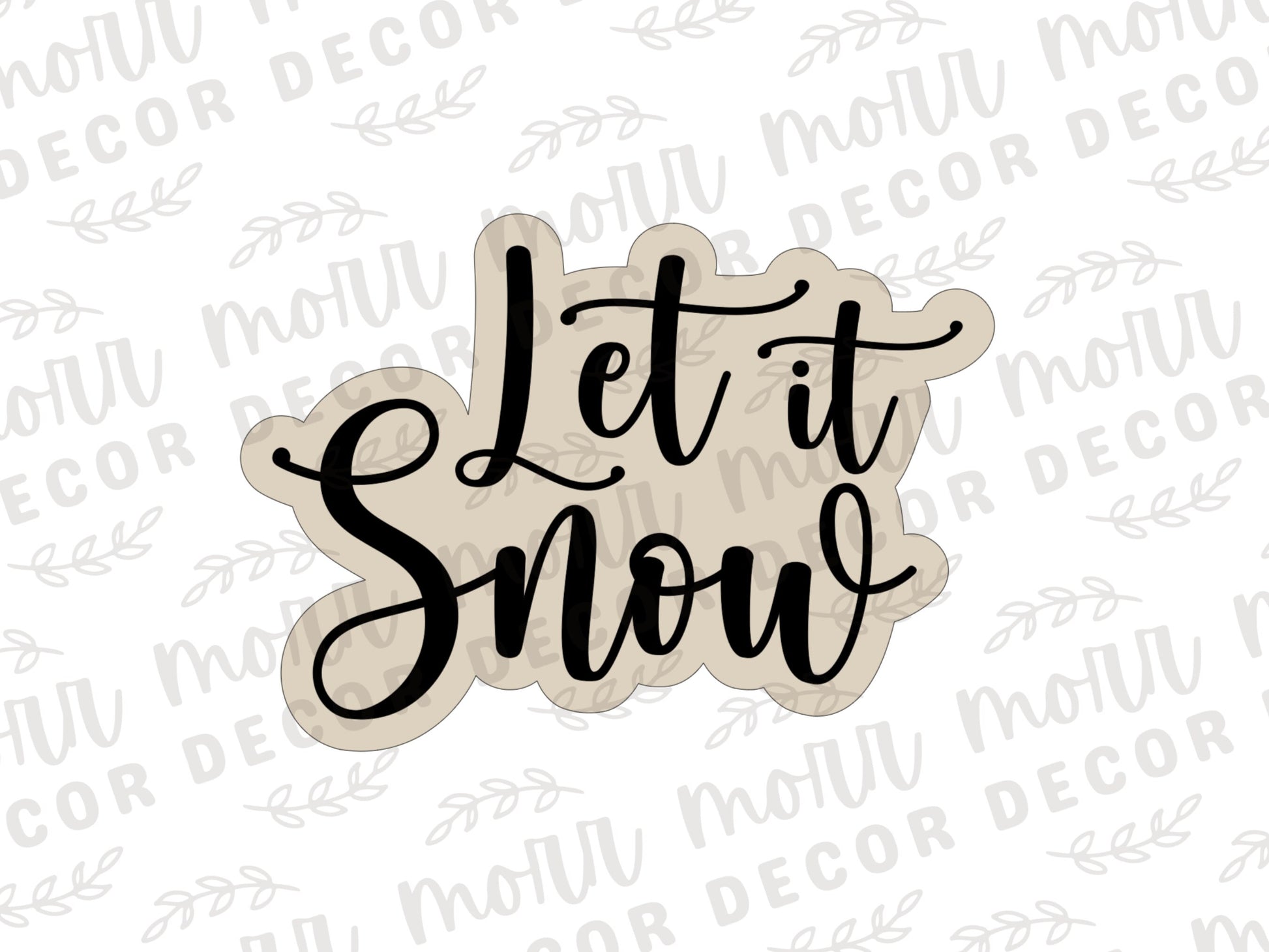 Let it Snow Cookie Cutter + Cookie Stencil Combo  | Christmas Cookie Stencil | Christmas Cookie Cutter