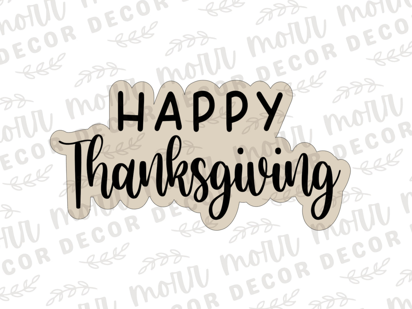 Happy Thanksgiving Cookie Cutter + Cookie Stencil Combo  | Thanksgiving Cookie Stencil | Thanksgiving Cookie Cutter