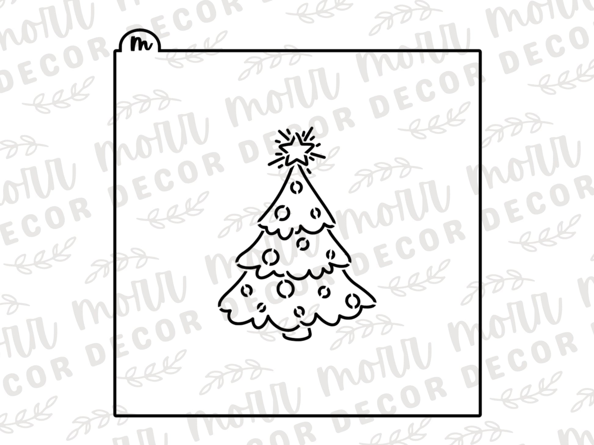 PYO Christmas Tree Cookie Stencil | PYO Christmas Cookie Stencil