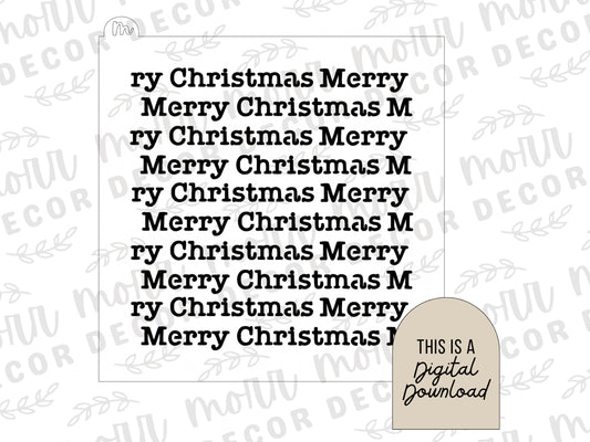 Merry Christmas Typewriter Christmas Cookie Stencil DIGITAL DOWNLOAD | Christmas Stencil Svg | Cookie Stencil Download