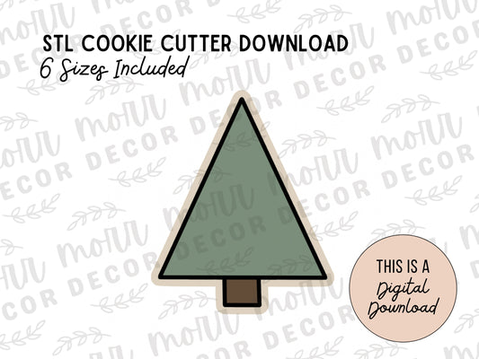 Christmas Tree Cookie Cutter Digital Download | Christmas STL File Download | Holiday Cookie Cutter File Download | Simple Christmas Tree