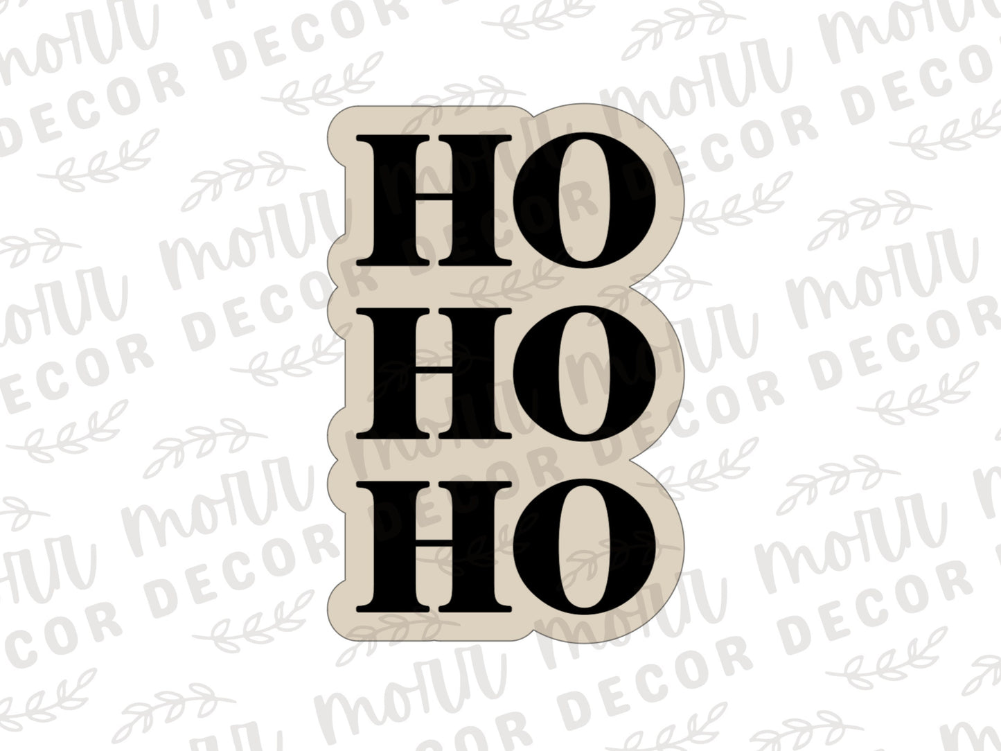 Ho Ho Ho Cookie Cutter + Cookie Stencil Combo  | Christmas Cookie Stencil | Christmas Cookie Cutter