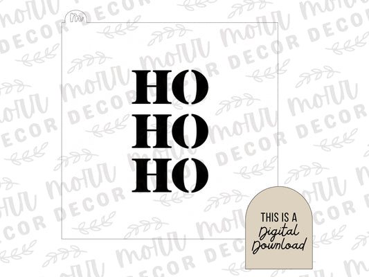 Ho Ho Ho Christmas Cookie Stencil DIGITAL DOWNLOAD | Christmas Stencil Svg | Cookie Stencil Download
