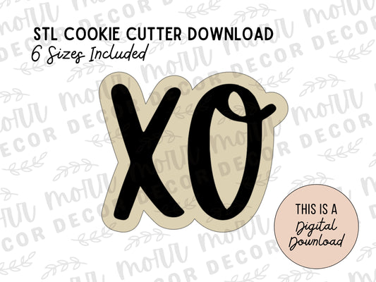 XOXO Cookie Cutter Digital Download | Valentine's Day STL File Download | Holiday Cookie Cutter File Download