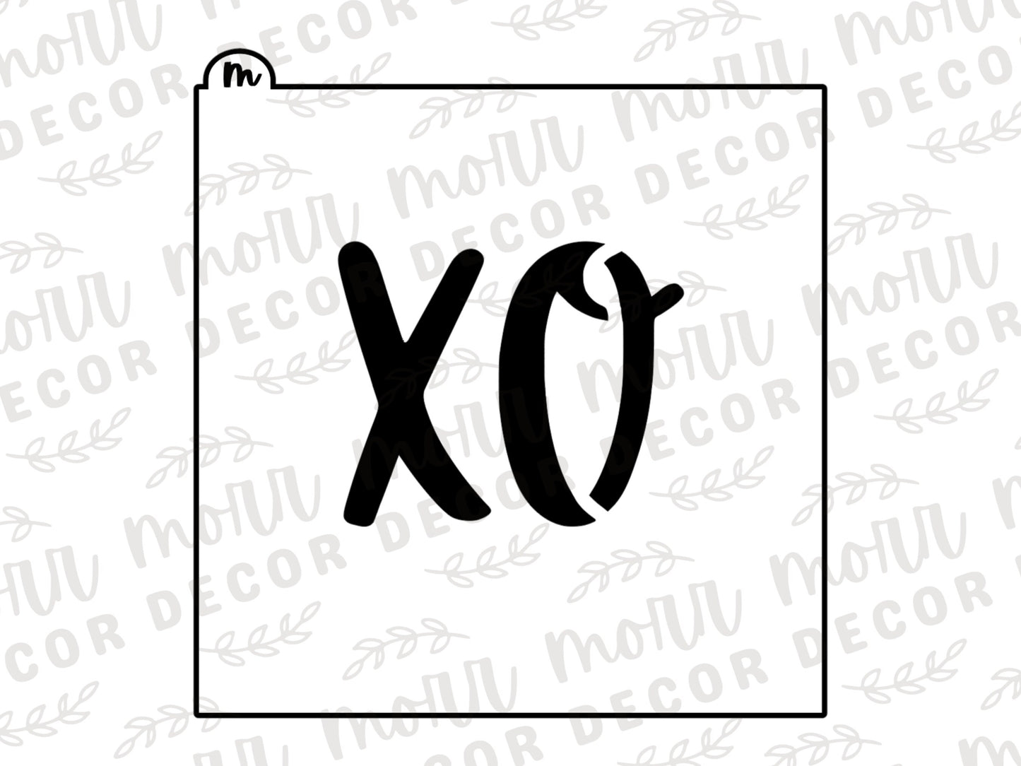 XOXO Cookie Cutter + Cookie Stencil Combo  | Valentine's Day Cookie Stencil | Valentine's Day Cookie Cutter