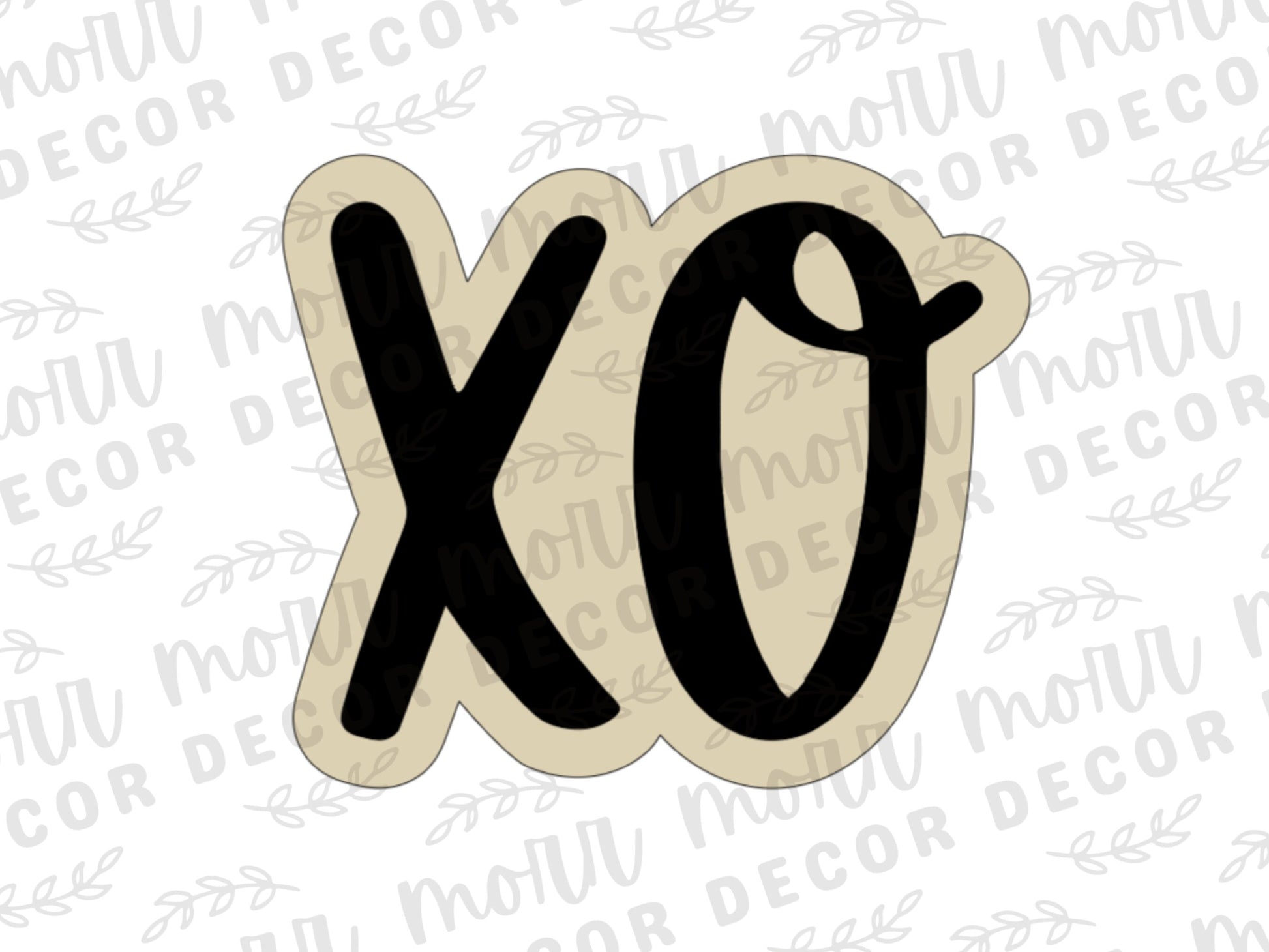 XOXO Cookie Cutter + Cookie Stencil Combo  | Valentine's Day Cookie Stencil | Valentine's Day Cookie Cutter