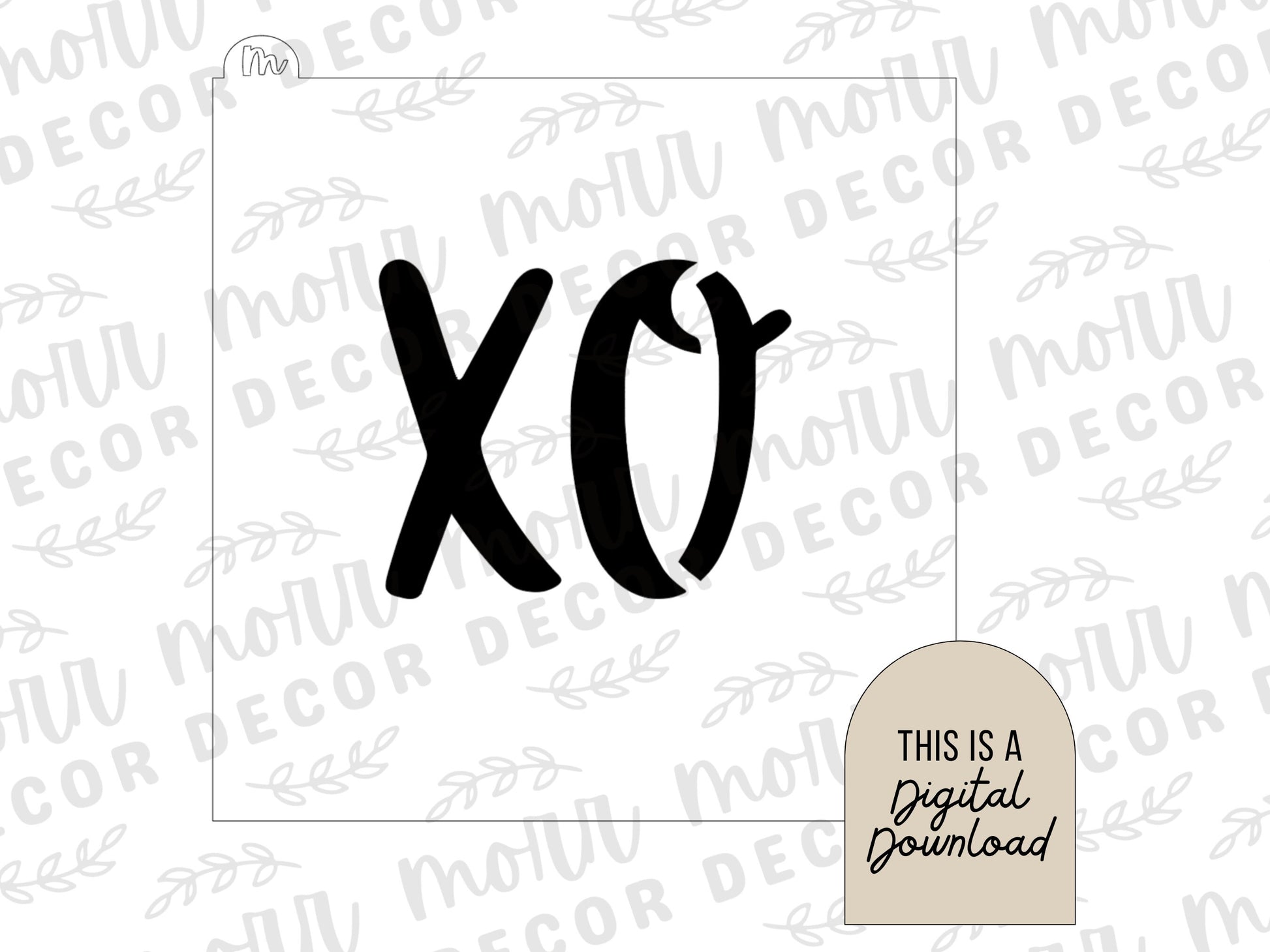 XOXO Cookie Stencil DIGITAL DOWNLOAD | Valentine's Day Cookie Stencil Svg | Cookie Stencil Download