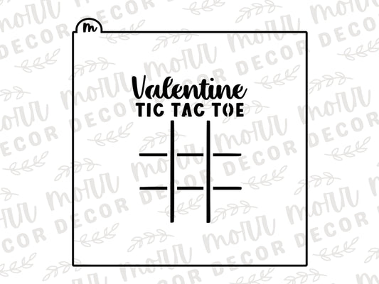 Tic Tac Toe Cookie Stencil | Valentine's Day Cookie Stencil | Holiday Cookie Stencil