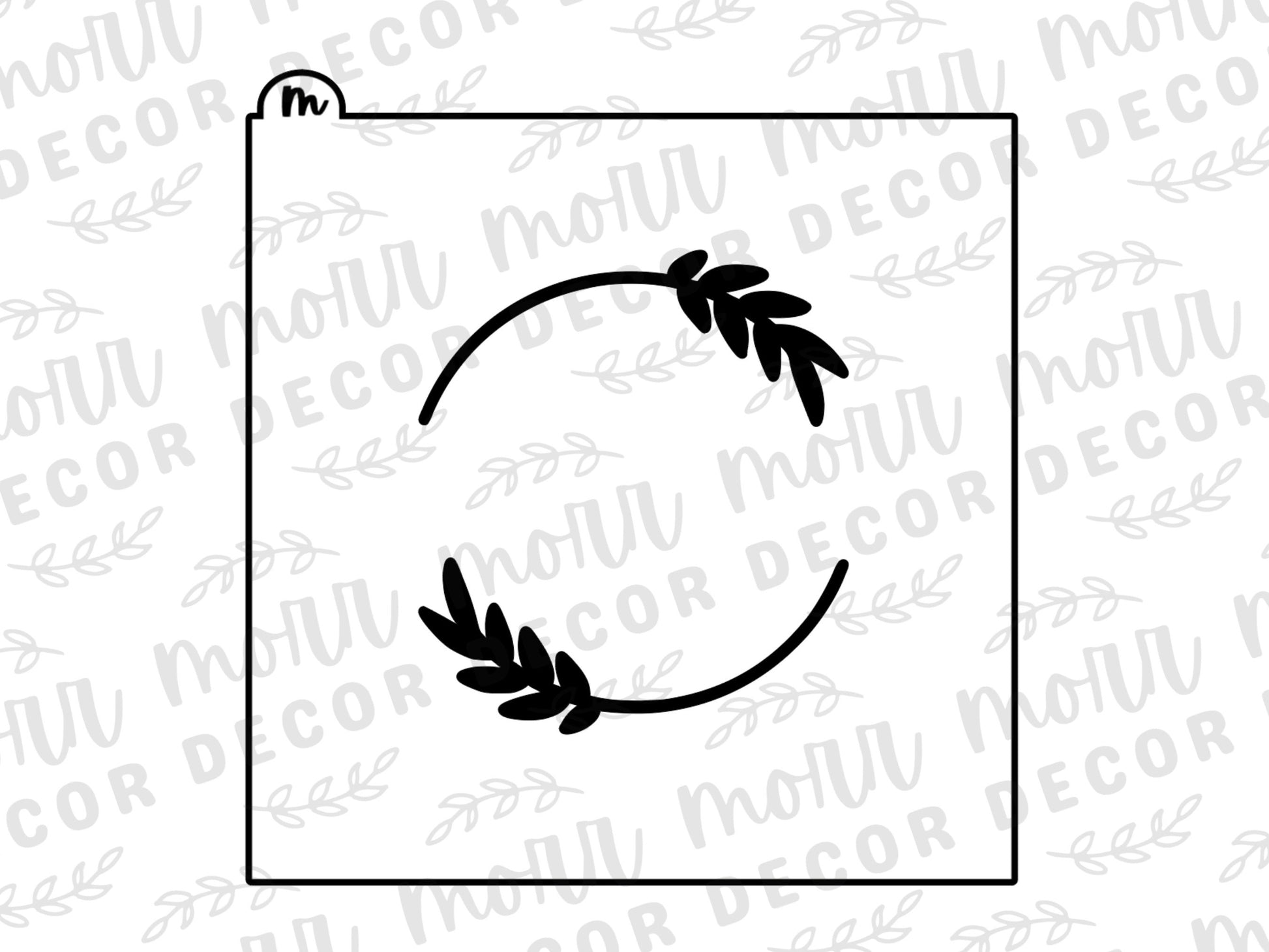 Wreath Cookie Stencil | Wedding Cookie Stencil | Floral Cookie Stencil | Wreath 6