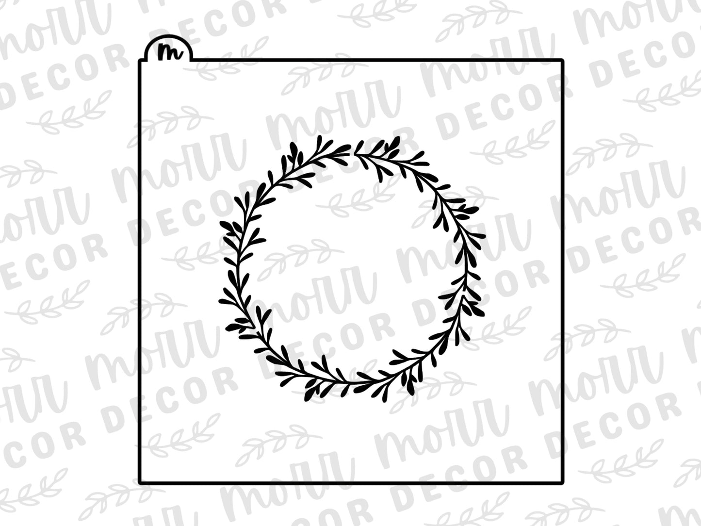 Wreath Cookie Stencil | Wedding Cookie Stencil | Floral Cookie Stencil | Wreath 9