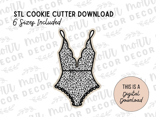 Lingerie Cookie Cutter Digital Download | Wedding STL File Download | Bridal Shower Cutter File Download