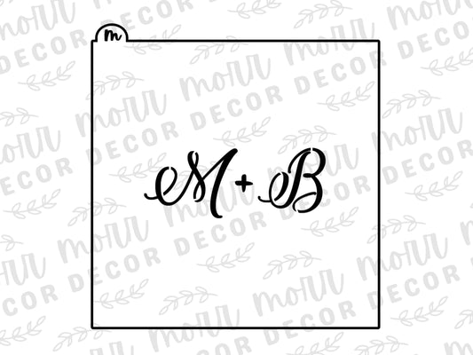 CUSTOMIZABLE Initials Cookie Stencil | Wedding Date Cookie Stencil | Custom Cookie Stencil