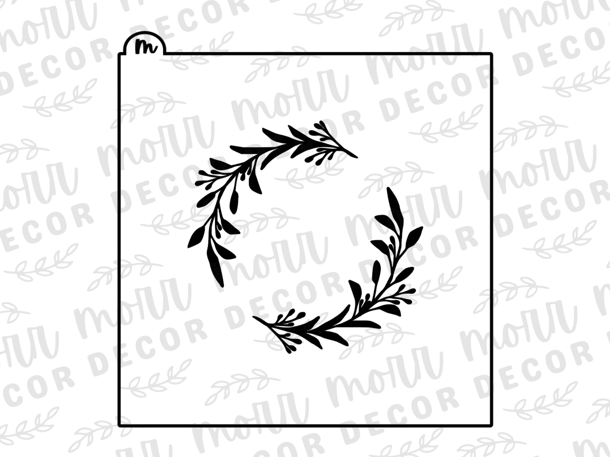 Wreath Cookie Stencil | Wedding Cookie Stencil | Floral Cookie Stencil | Wreath 7