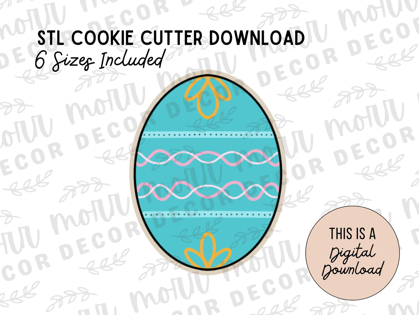 Easter Egg Cookie Cutter Digital Download | Easter STL File Download | Easter Cutter File Download