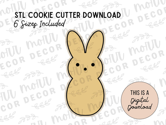 Easter Bunny Peep Cookie Cutter Digital Download | Easter STL File Download | Easter Cutter File Download | Peep Cookie Cutter