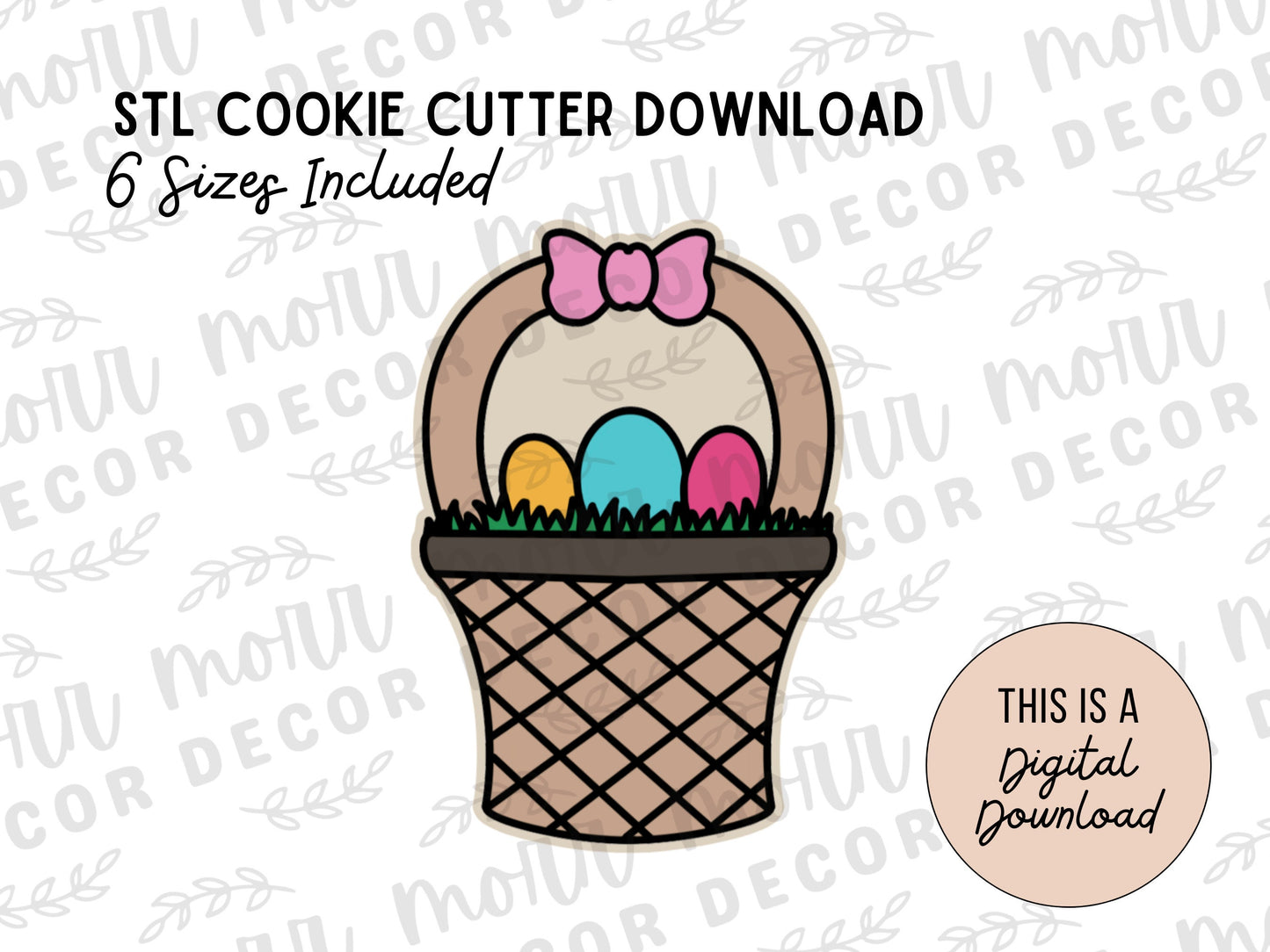 Easter Basket Cookie Cutter Digital Download | Easter STL File Download | Easter Cutter File Download